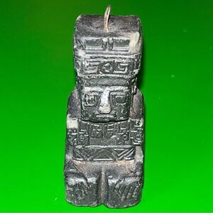 Vintage Aztec Mexico Statue‎ Figurine Aztec Mayan Carved Stone pendant
